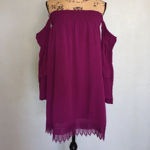 Jack By BB Dakota Maroon Halter Dress Size Small